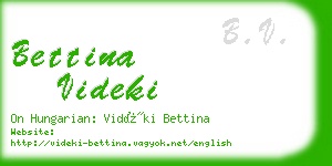 bettina videki business card